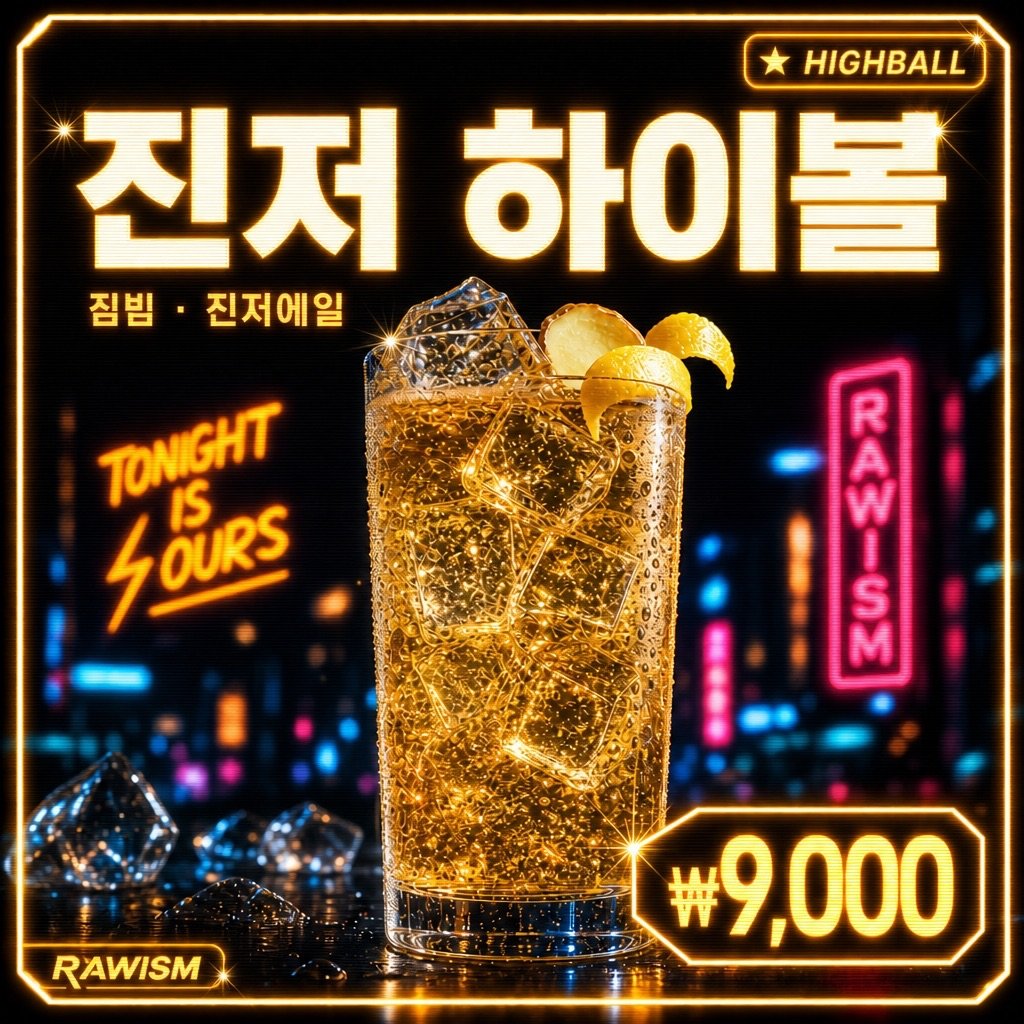 夏夜延南洞RAWISM的姜味高球酒